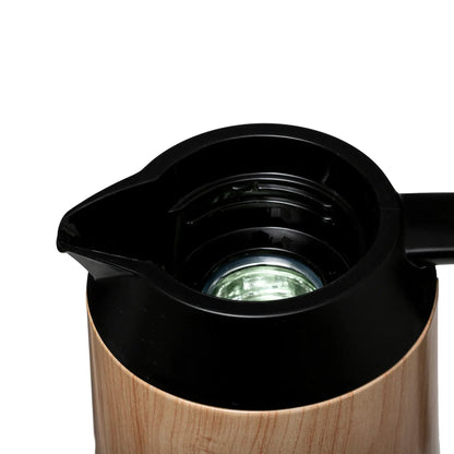 Five Isothermal 1Lt Pitcher with Natural Wood Effect Black