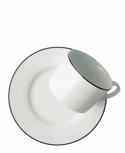 Jenna Clifford Premium Porcelain Cup & Saucer - White