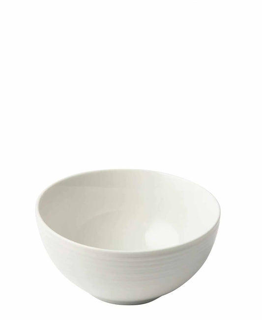 Jenna Clifford Embossed Lines Cereal Bowl - Cream