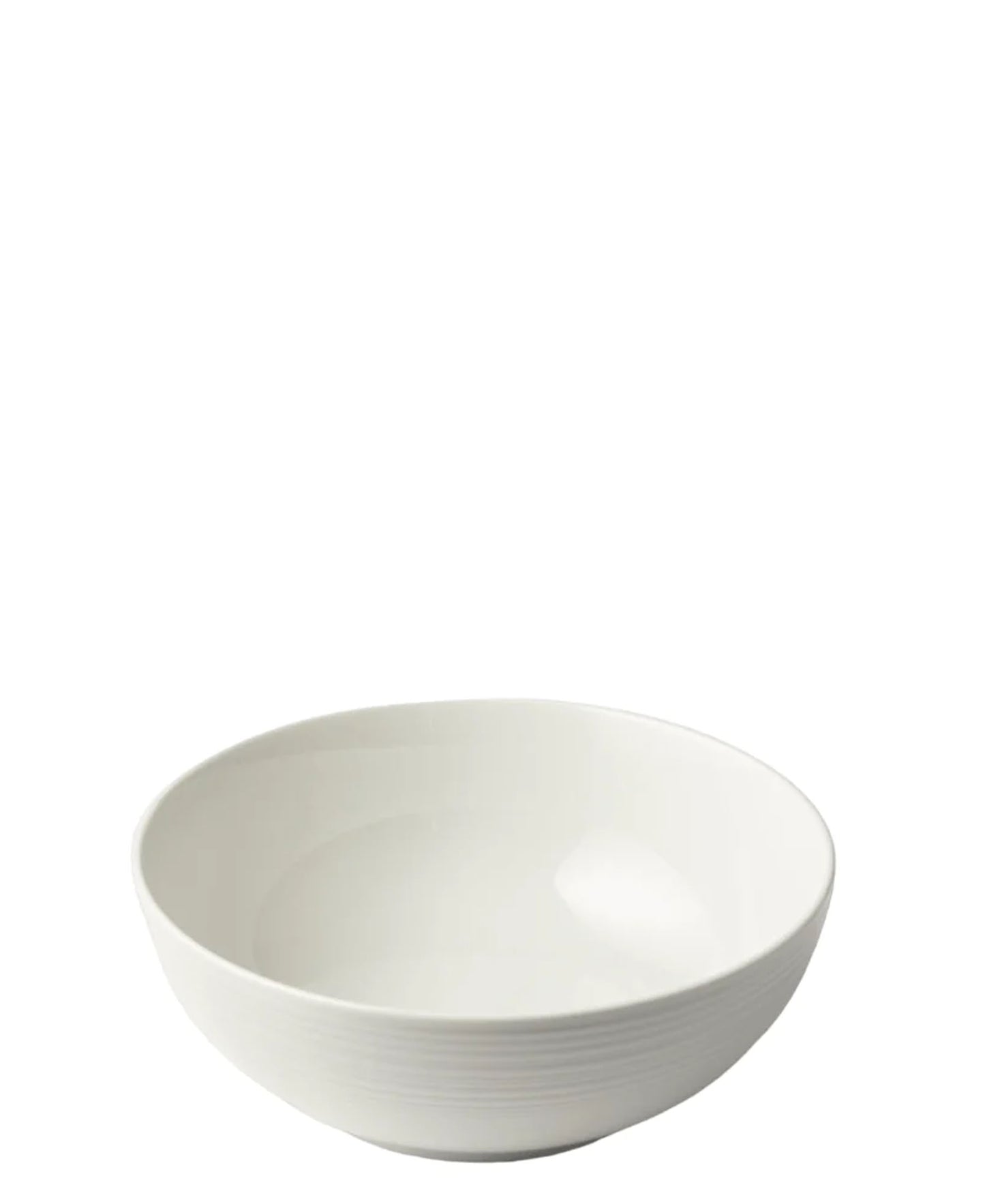 Jenna Clifford 25cm Embossed Lines Salad Bowl - Cream