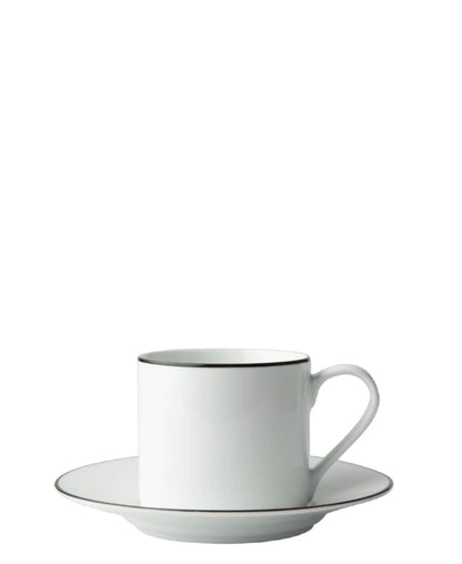 Jenna Clifford Premium Porcelain Cappuccino Cup & Saucer - White