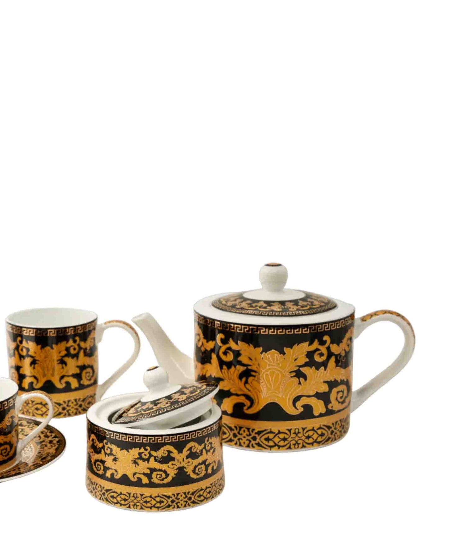 Jenna Clifford Grandeur Teapot - Black & Gold