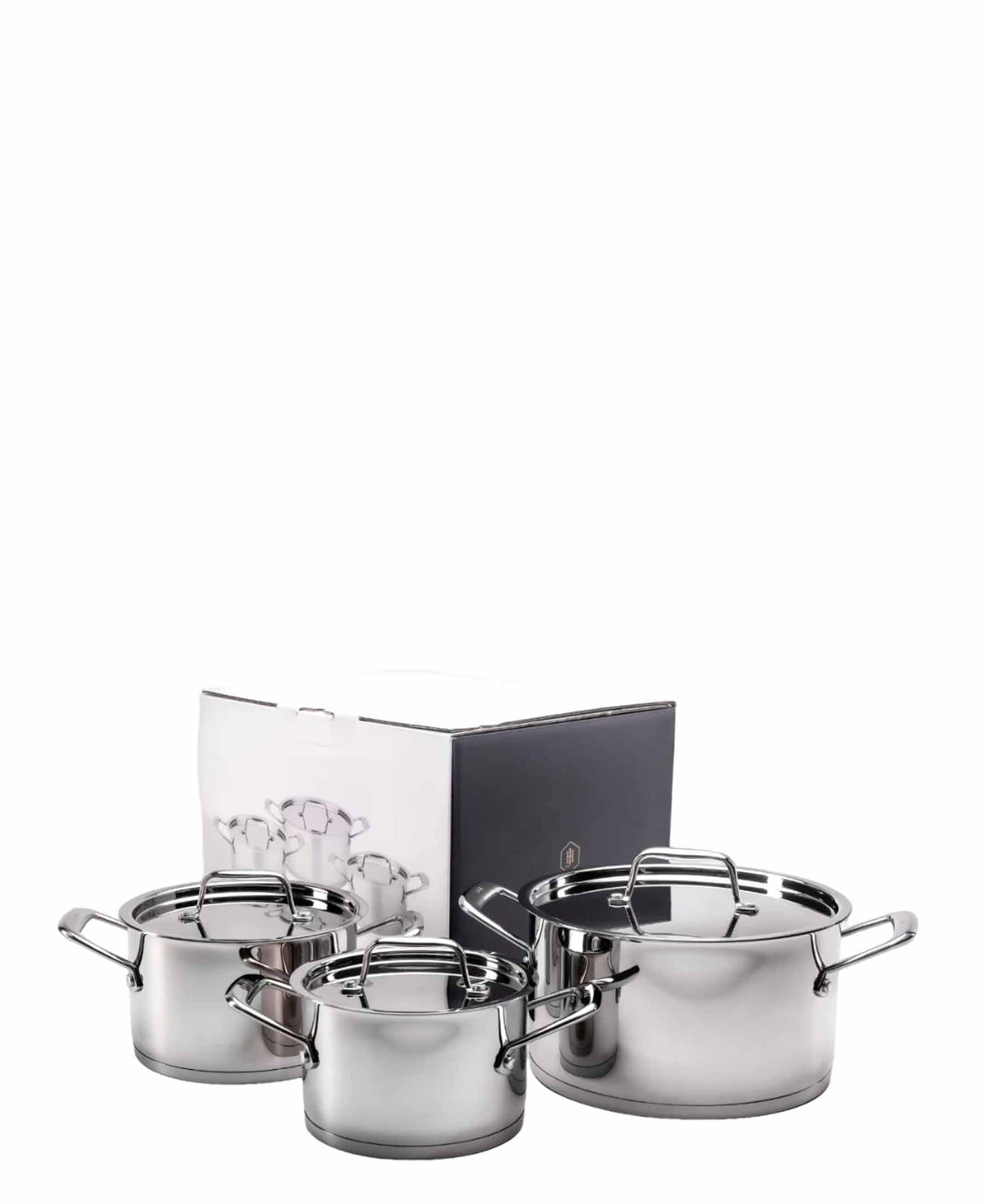 Jenna Clifford 6 Piece Pot Set - Silver