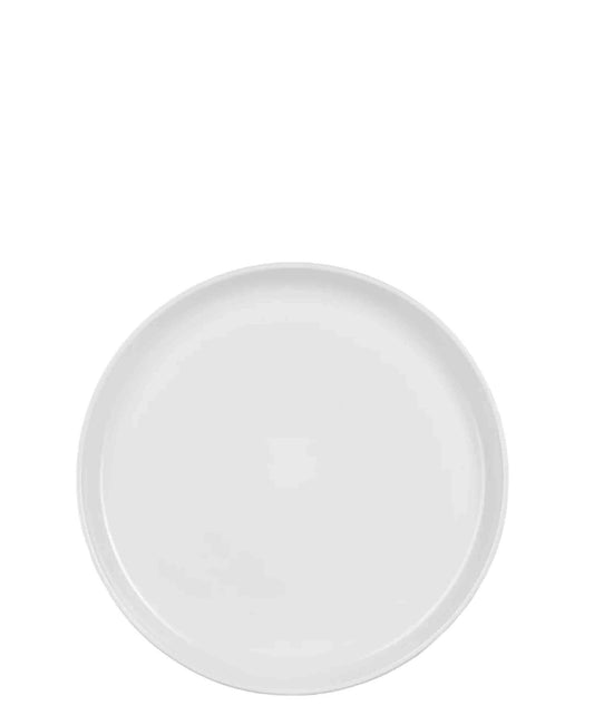 Jenna Clifford Flat Stackable Dinner Plate - White