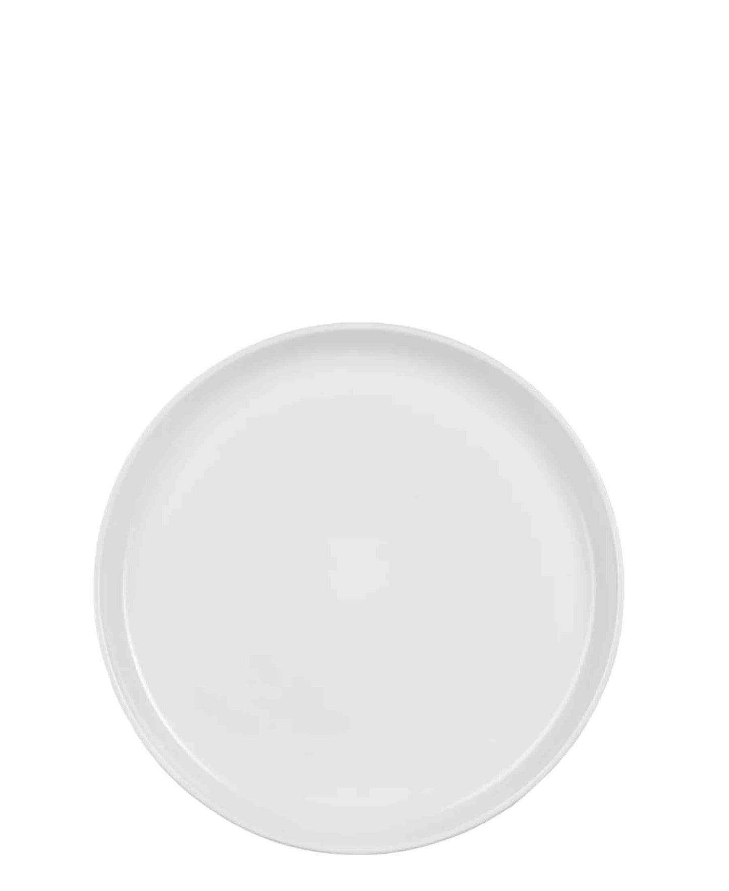 Jenna Clifford Flat Stackable Dinner Plate - White