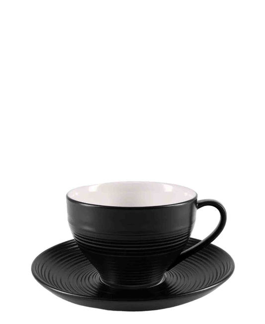 Jenna Clifford BlancNoir Cup & Saucer - Black & White