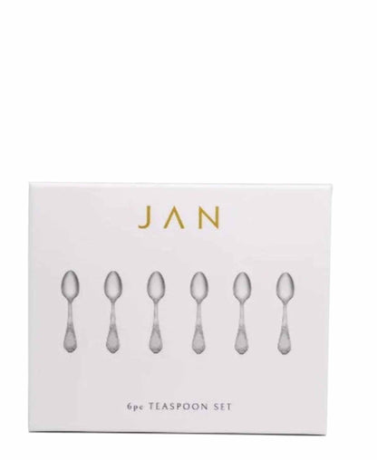 Jenna Clifford 6 Piece Pluto Teaspoon Set - Silver