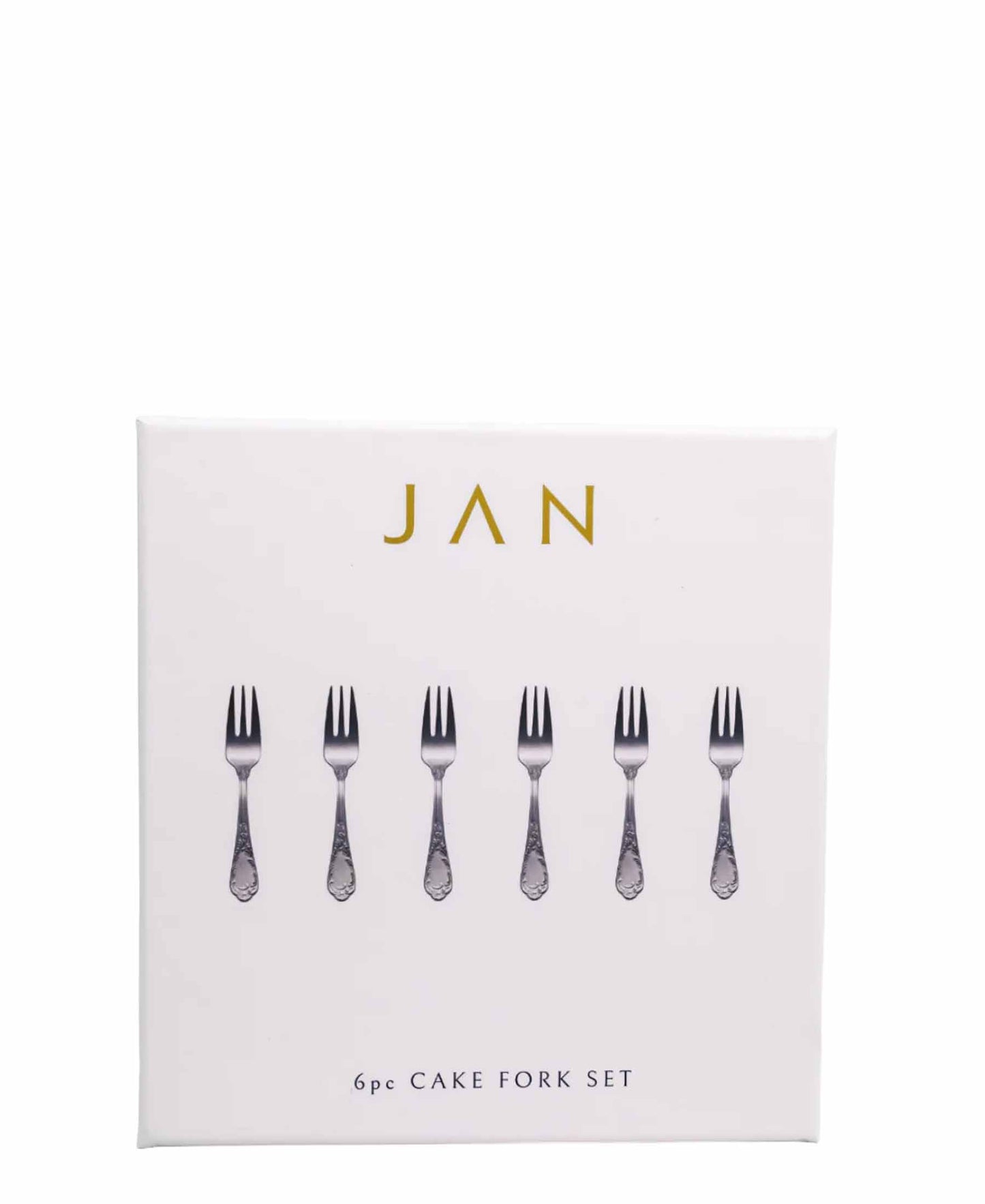 Jenna Clifford 6 Piece Pluto Cake Fork Set - Silver