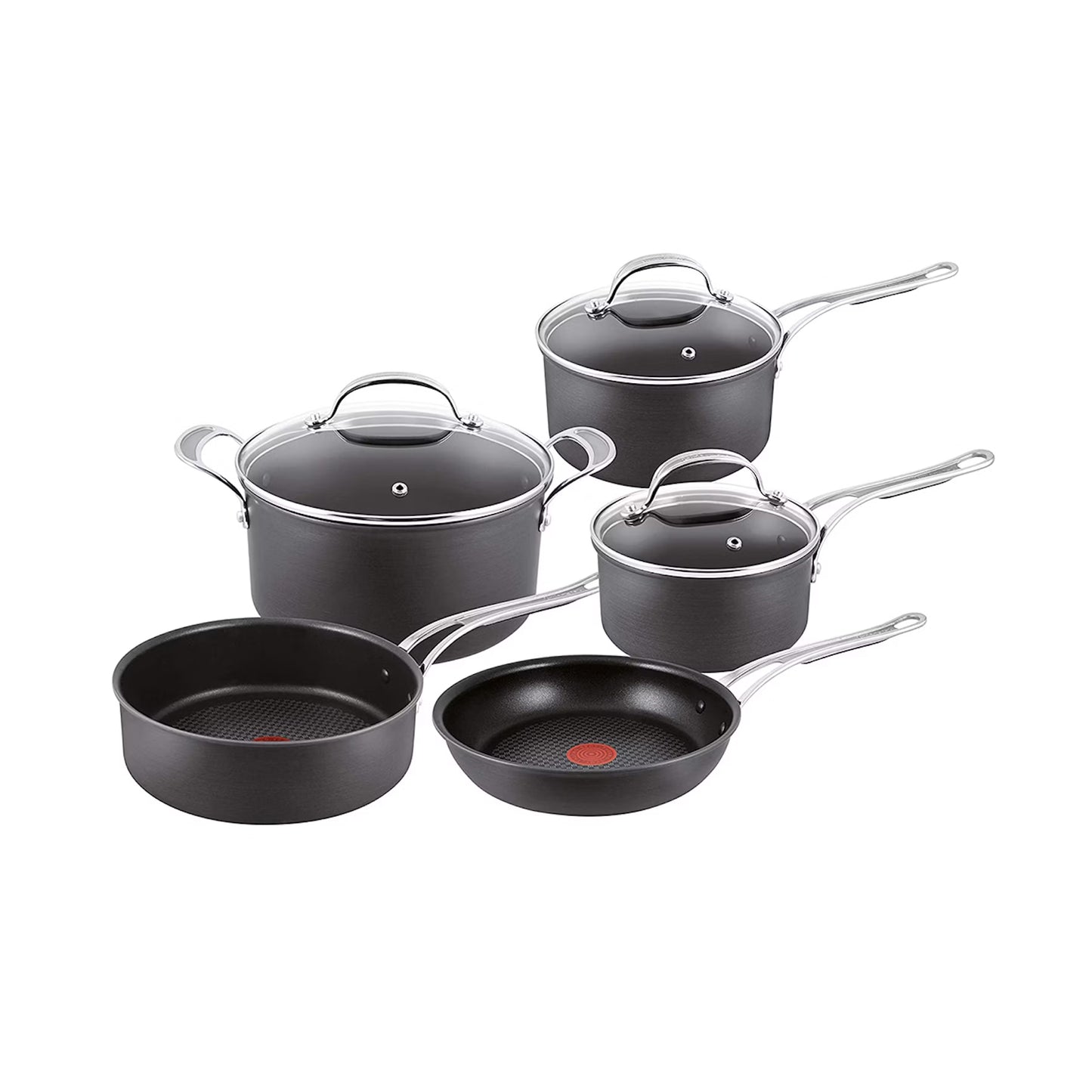 Jamie Oliver 8 Piece Cookware Set Black