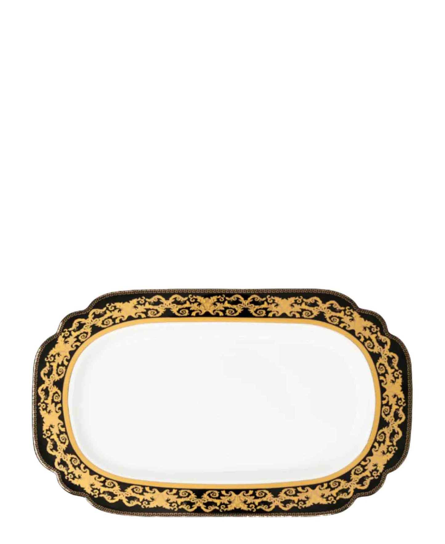 Jenna Clifford Grandeur Oval Platter - Black & Gold