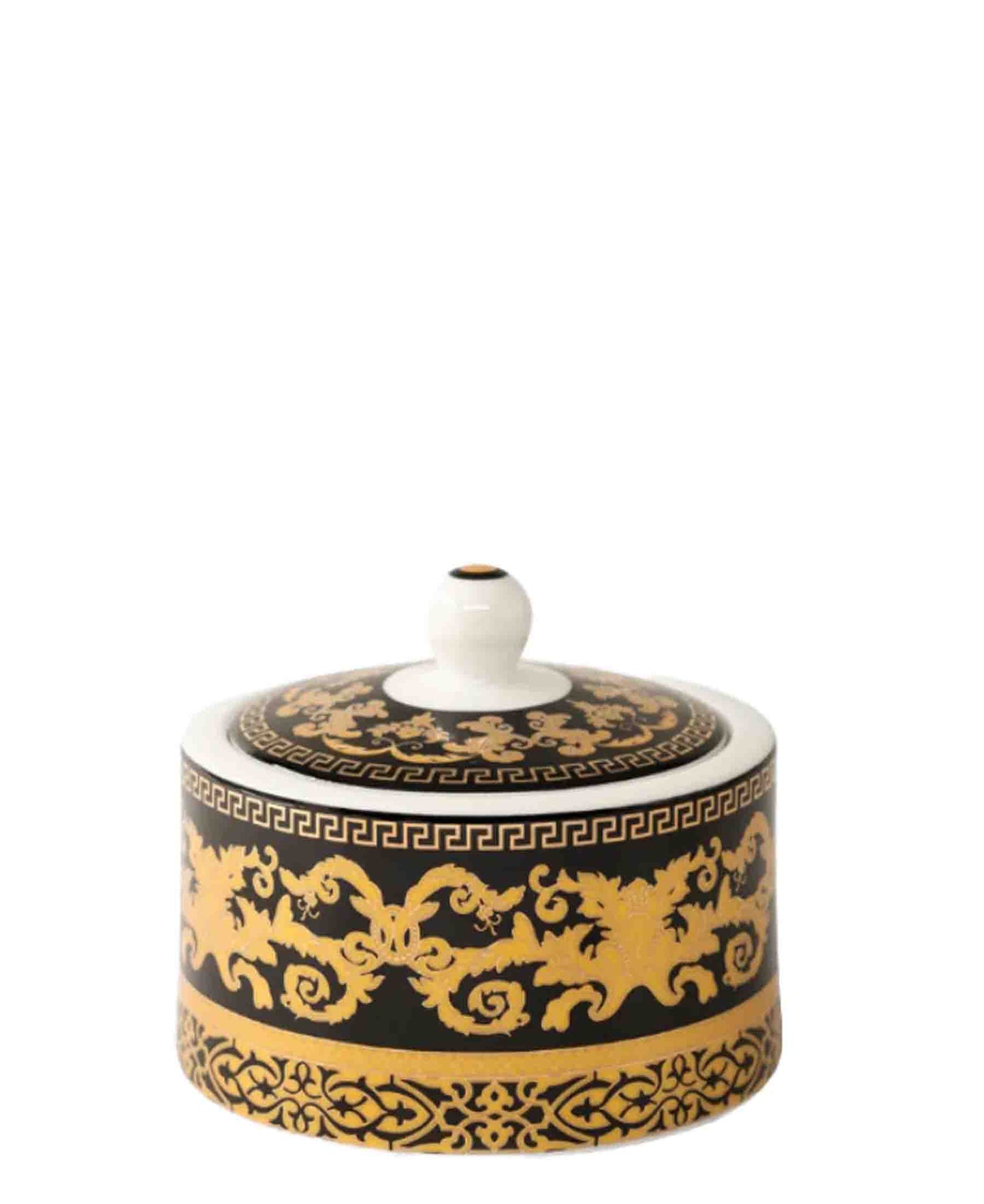 Jenna Clifford Grandeur Sugar Pot - Black & Gold