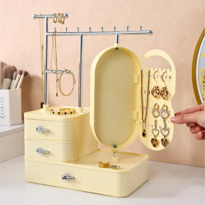 Antalya Jewelry Organizer Stand with HD Mirror Yellow