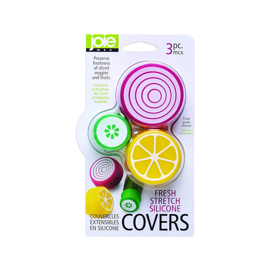 Joie 3 Piece Silicone Stretch Food Cover Set Assorted