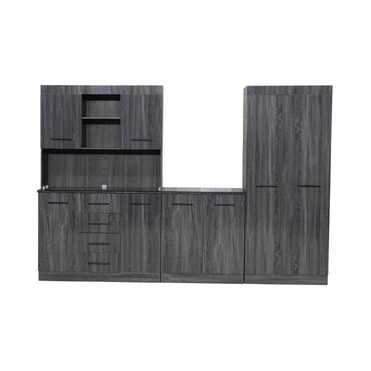 Exotic Designs 3 Piece High Gloss Kitchen Scheme Grey