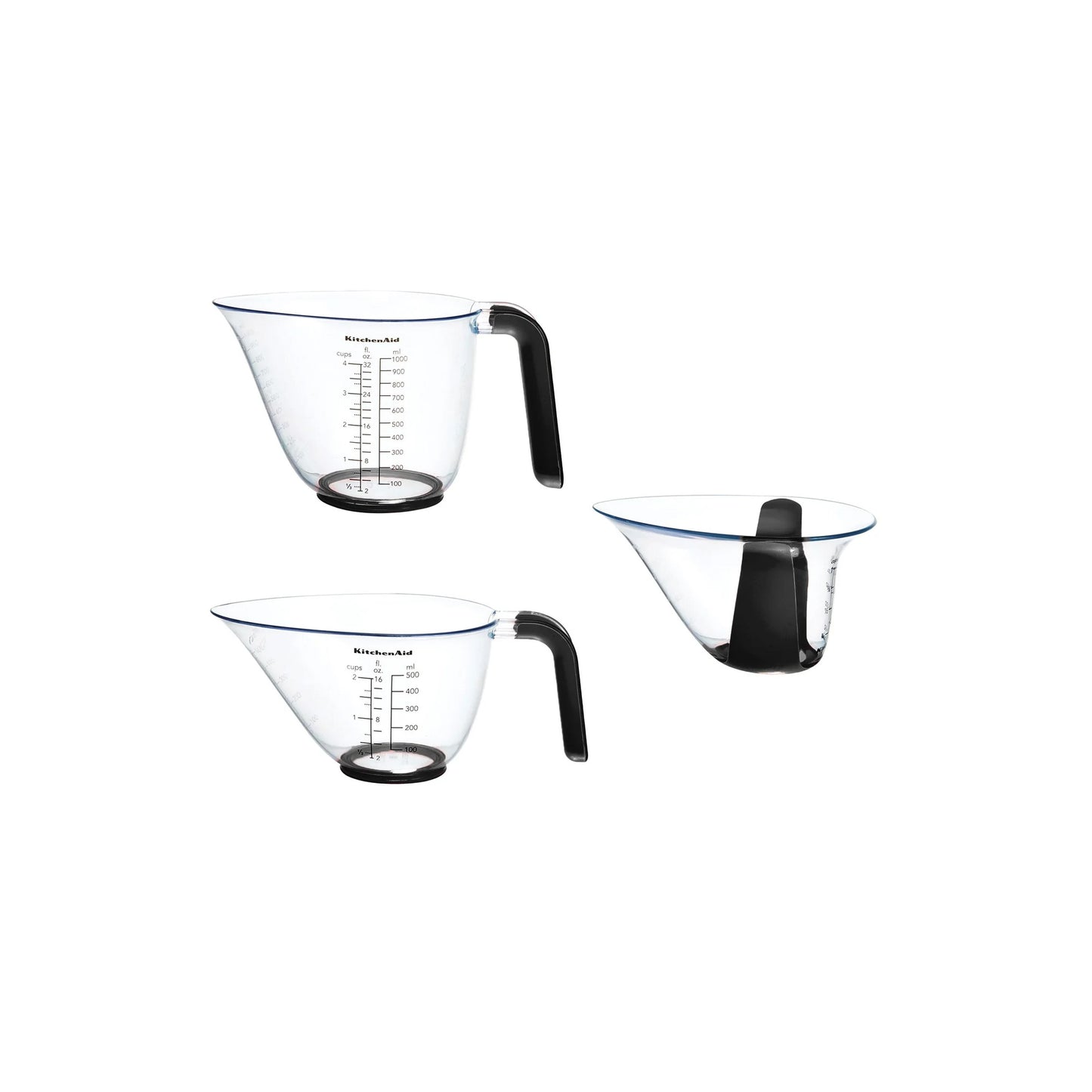 KitchenAid 3 Piece Measuring Jug Set Transparent