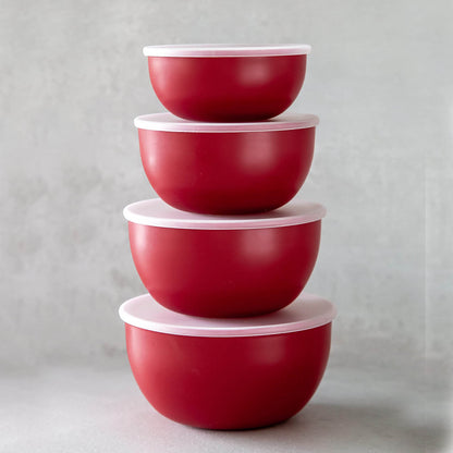 KitchenAid 4 Piece Universal Prep Bowl Set Empire Red