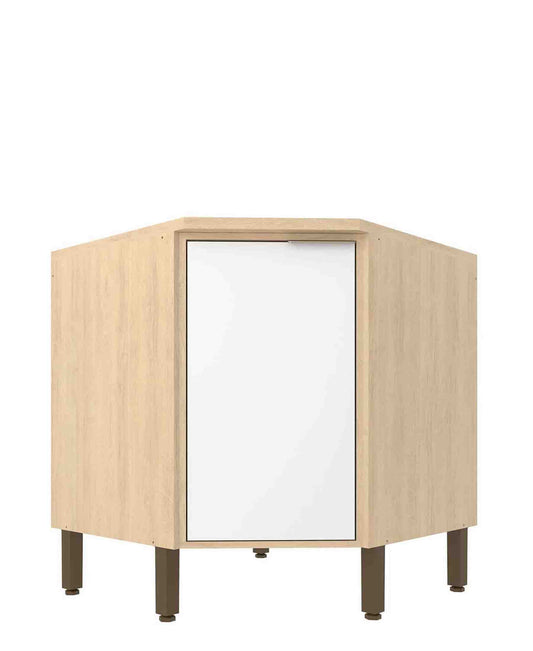 Exotic Designs Karine Bottom Corner Unit - Walnut & Black