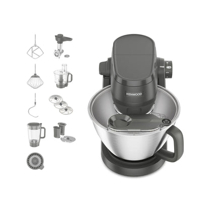 Kenwood Multi Tasker 4.3Lt Stand Mixer With Food Processor & Blender Grey