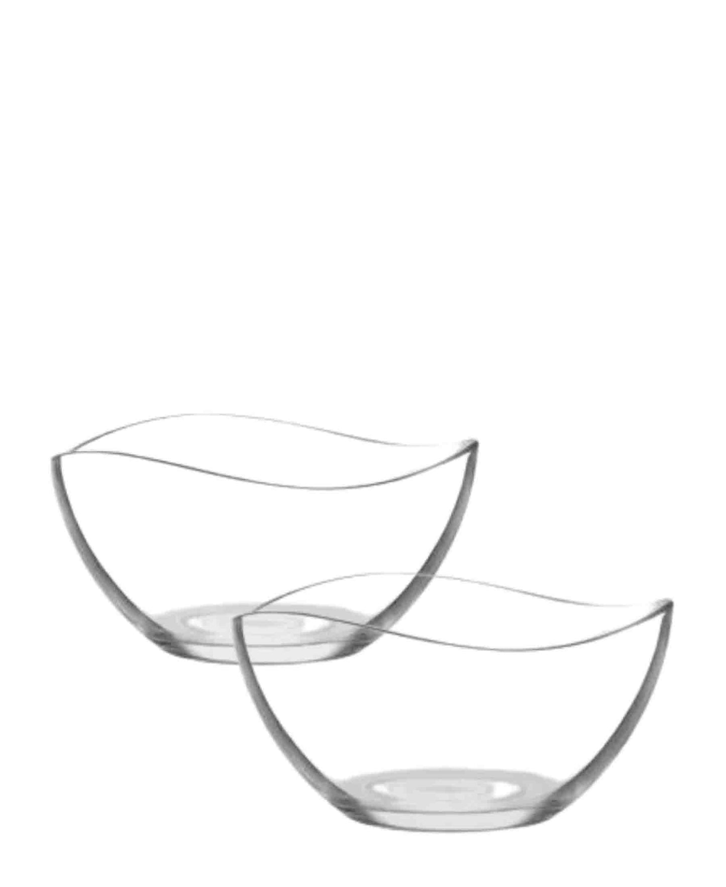 Kitchen Life 2 Piece Vira Salad Bowl Set - Clear