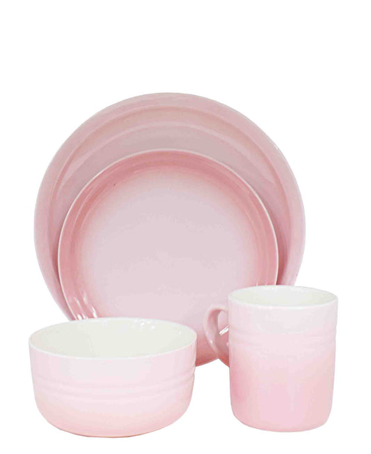 Kitchen Life 4 Piece Dinner For One Set - Pink