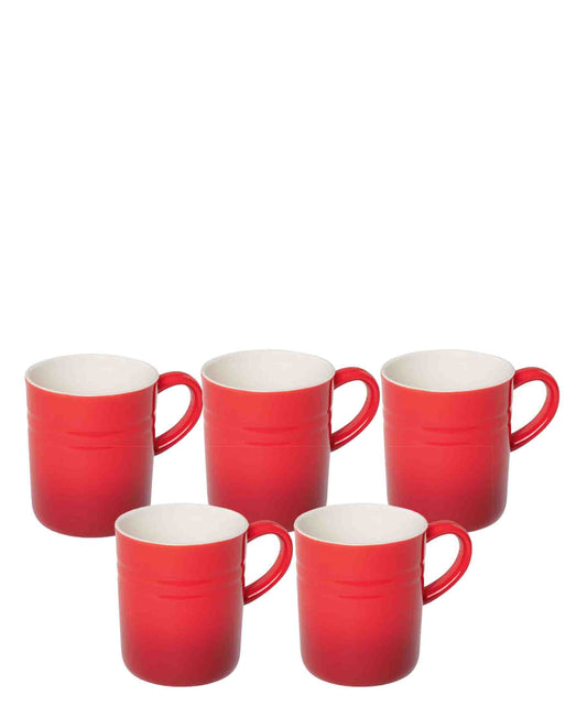 Kitchen Life 5 Piece Mug Set - Red