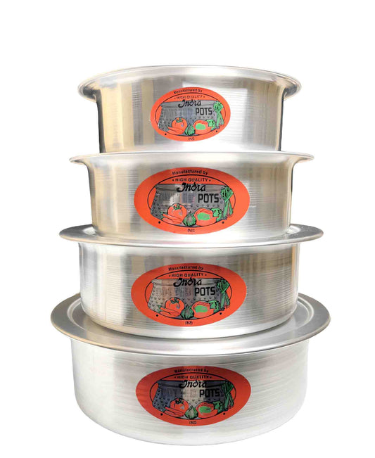 Kitchen Life Aluminium India Fish Pots 4-7 - Silver