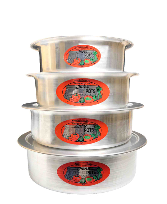 Kitchen Life Aluminium India Fish Pots 8-11 - Silver