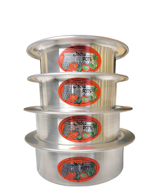 Kitchen Life Aluminium India Fish Pots 3-6 - Silver