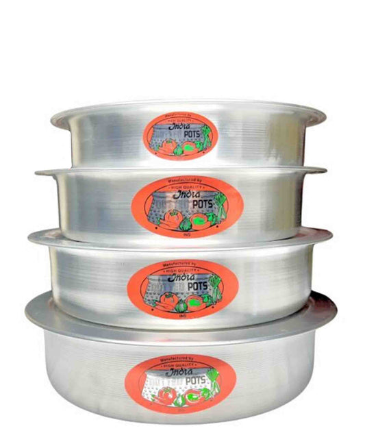 Kitchen Life Aluminium India Fish Pots 5-8 - Silver