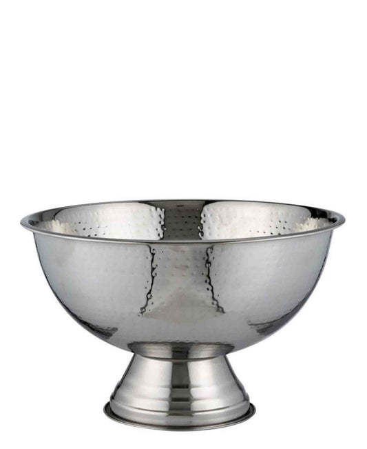 Kitchen Life Hammered Punch Bowl - Silver