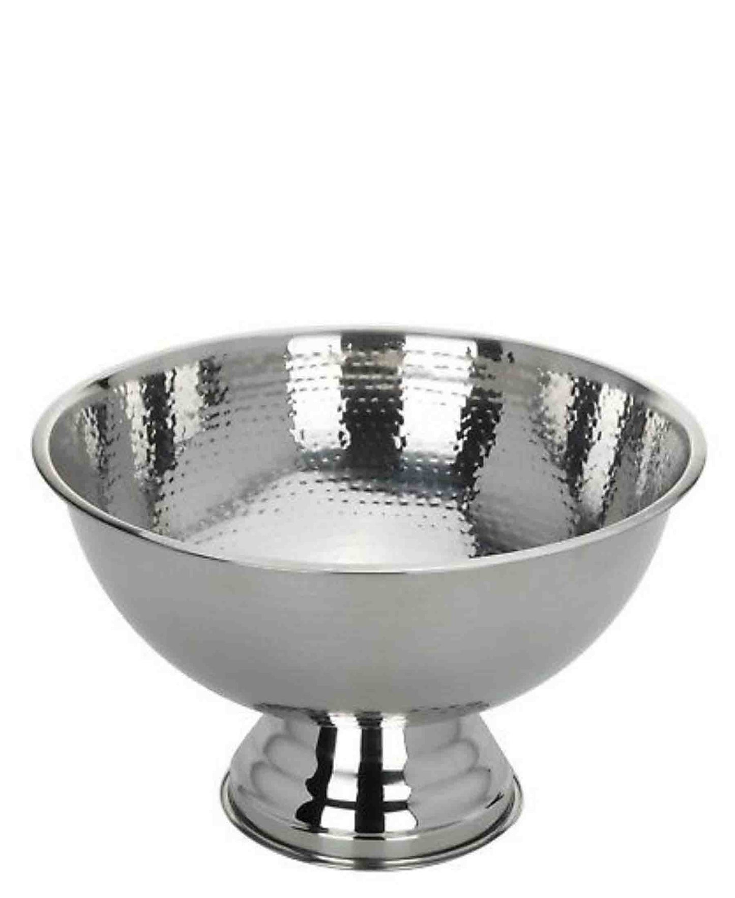 Kitchen Life Hammered Punch Bowl - Silver