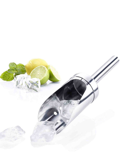 Kitchen Life Ice Scoop With Holes - Silver