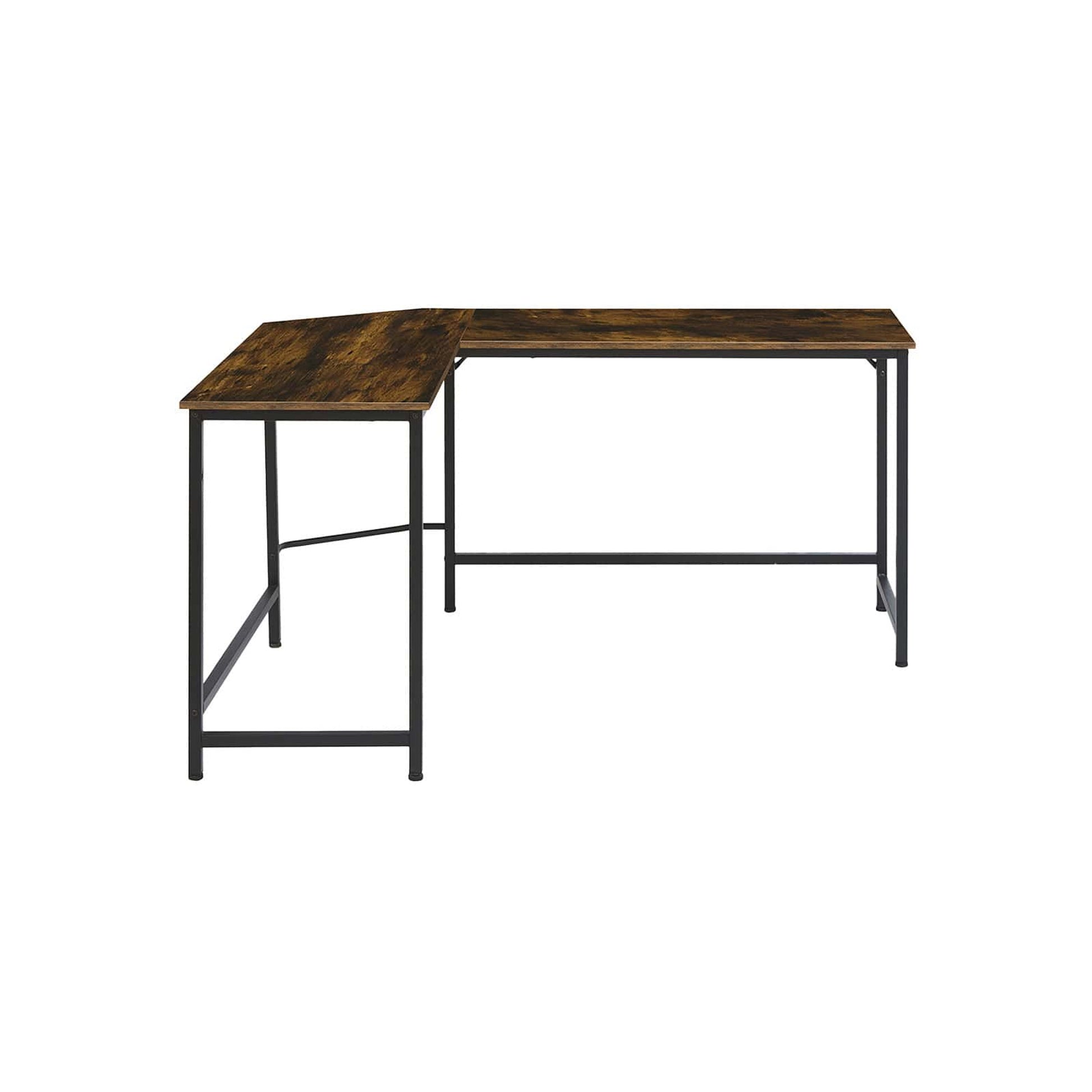 Exotic Designs L-Shaped Rustic Computer Table Brown – The Culinarium