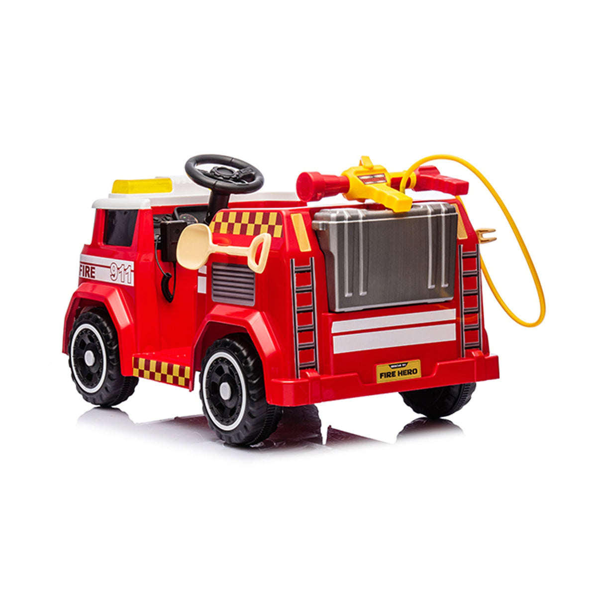 Fire Rescue Kids Electric Ride-On Fire Truck with Water Gun - L911L Pro