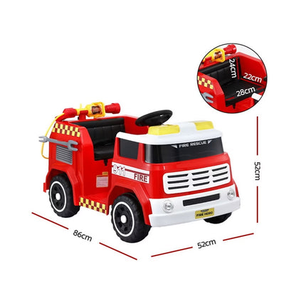 Fire Rescue Kids Electric Ride-On Fire Truck with Water Gun - L911L Pro