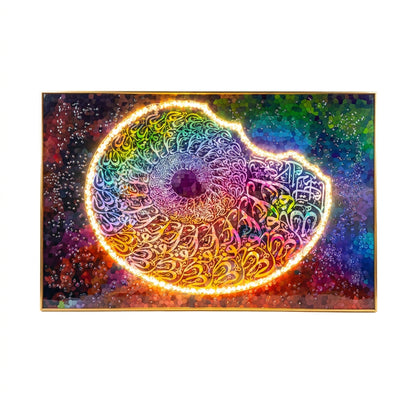 LED 90 x 150cm Arabic Calligraphy Frame Multicoloured