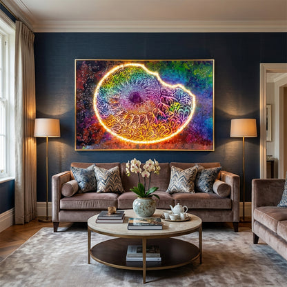 LED 90 x 150cm Arabic Calligraphy Frame Multicoloured