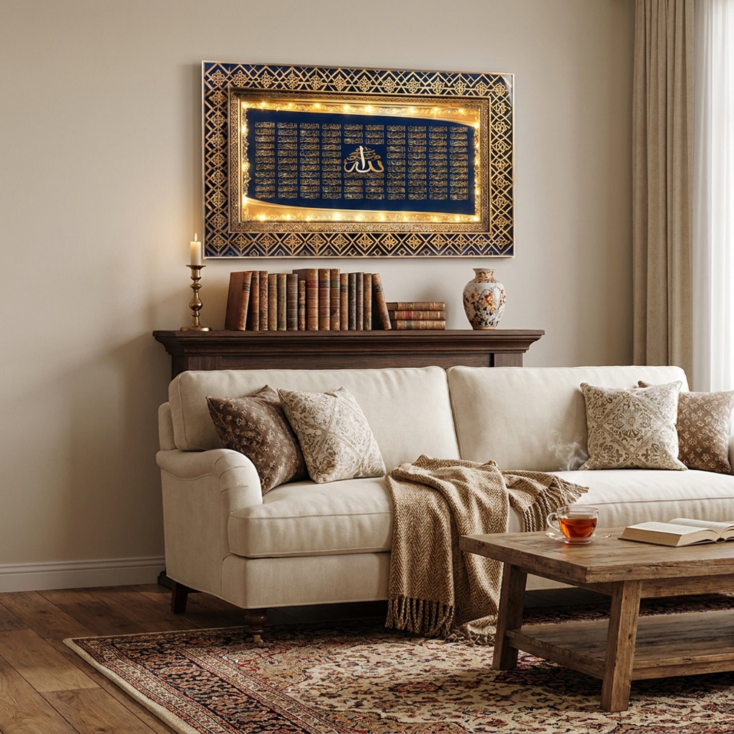 LED 90 x 150cm Asma-ul-Husna Frame Multicoloured