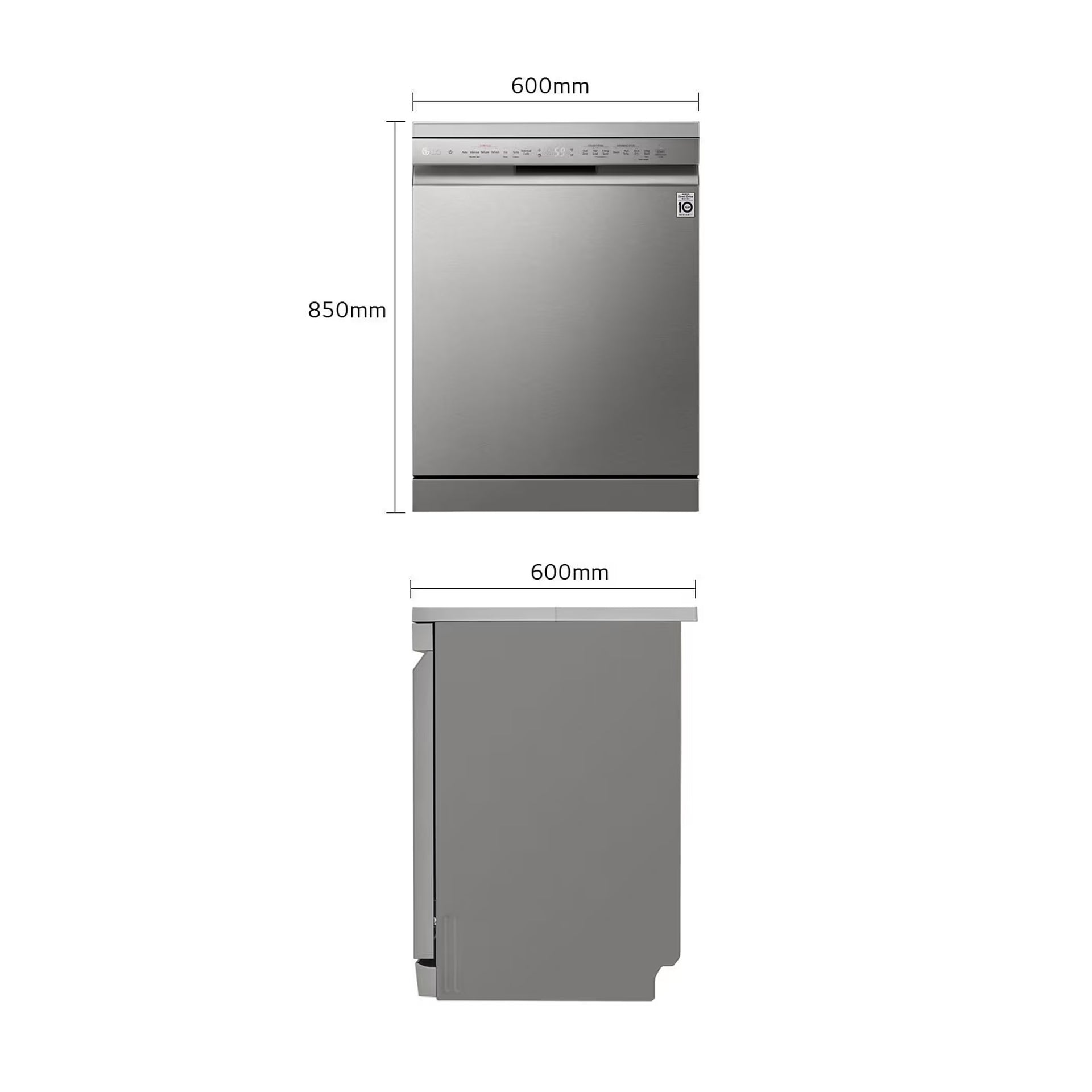 LG 14 Plate Platinum Silver QuadWash Dishwasher