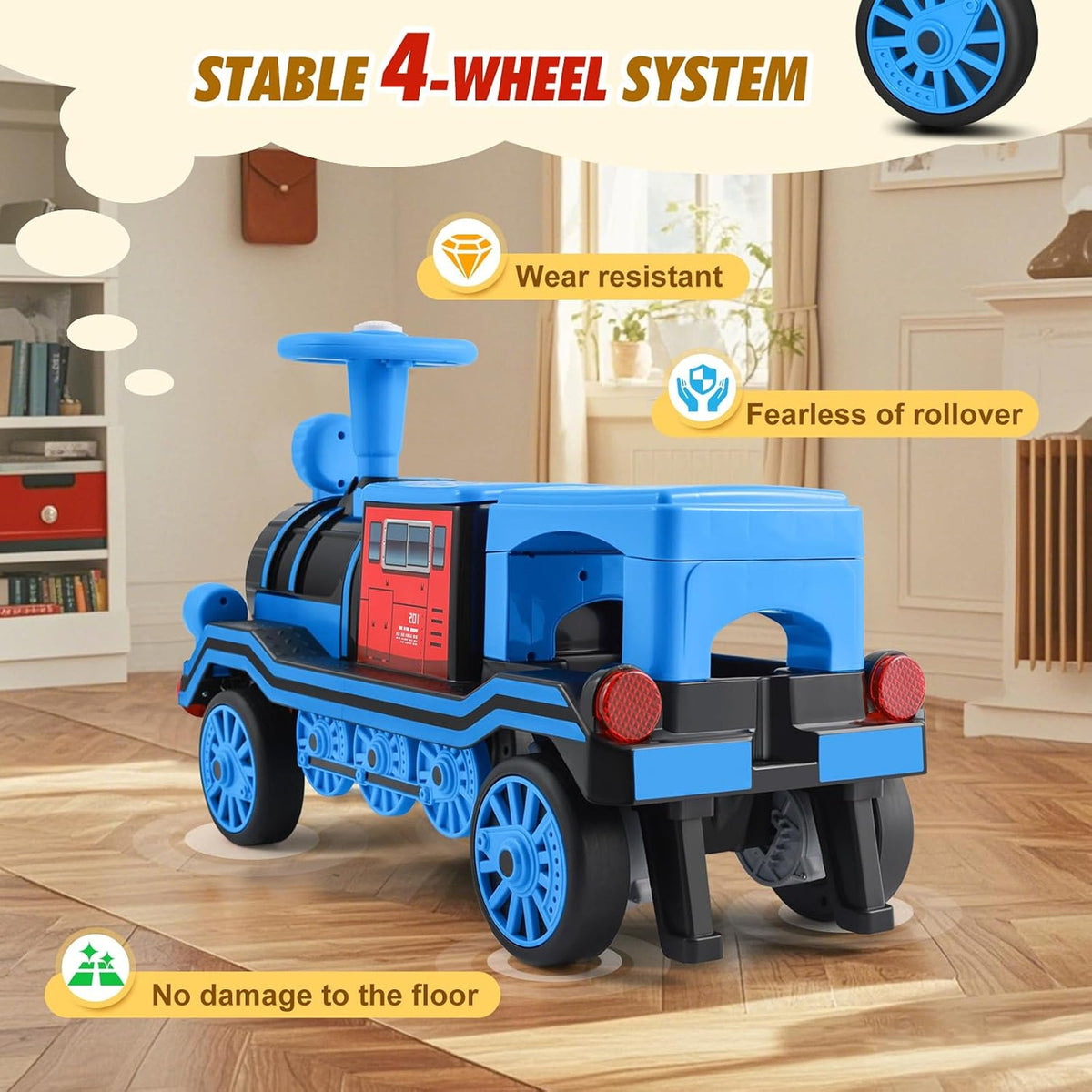 Miniature Motors 2 Seater Kids Electric Ride-On Train - LQ078