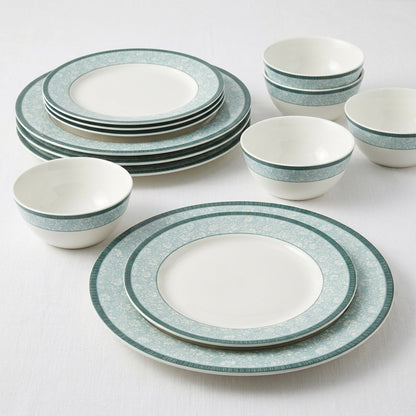 La Opala Pearl 12 Piece Dinner Set Amaya Blue