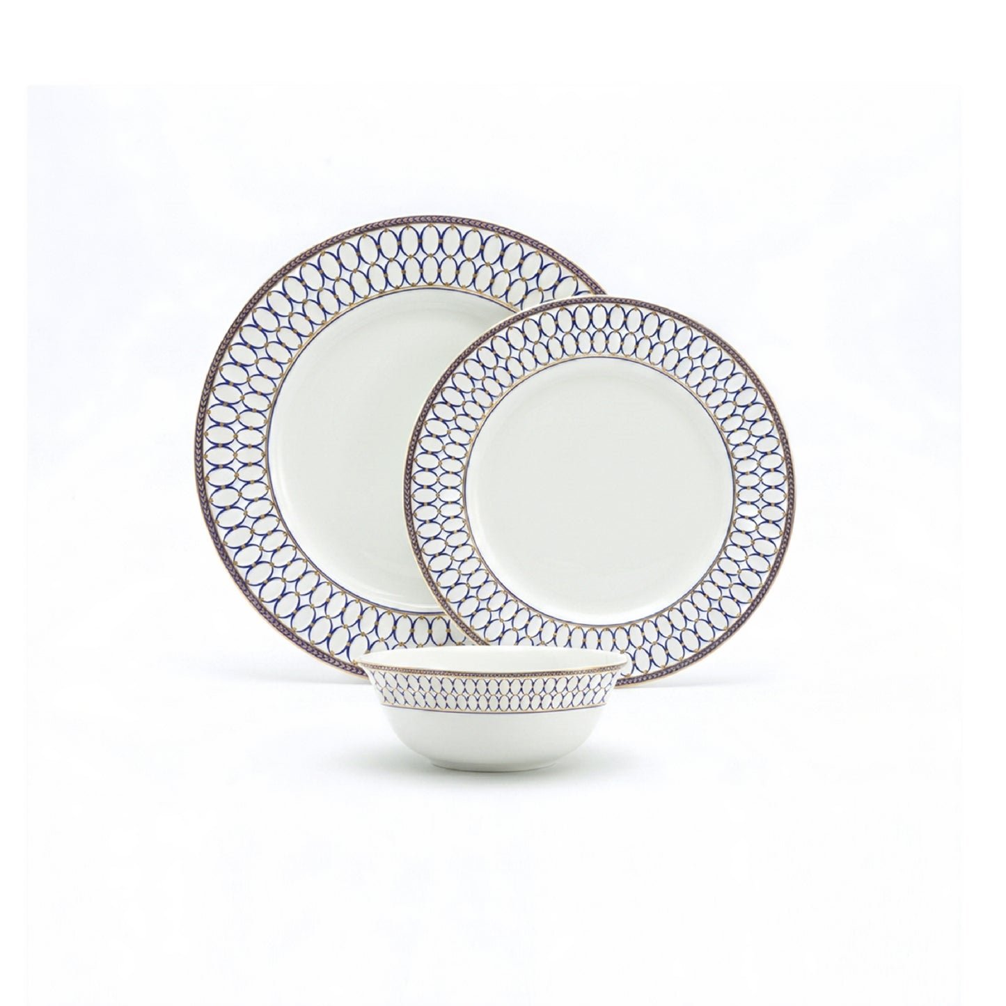 La Opala Pearl 12 Piece Dinner Set Roman Blue