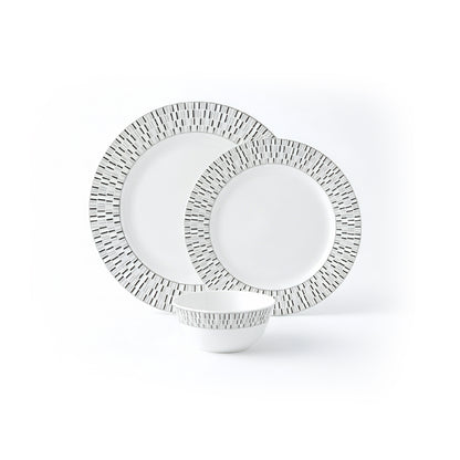 La Opala Pearl 12 Piece Dinner Set Silver Phoenix