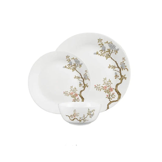 La Opala Zen Gardeni Pearl 12 Piece Dinner Set White
