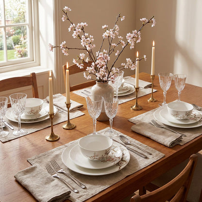 La Opala Zen Gardeni Pearl 12 Piece Dinner Set White