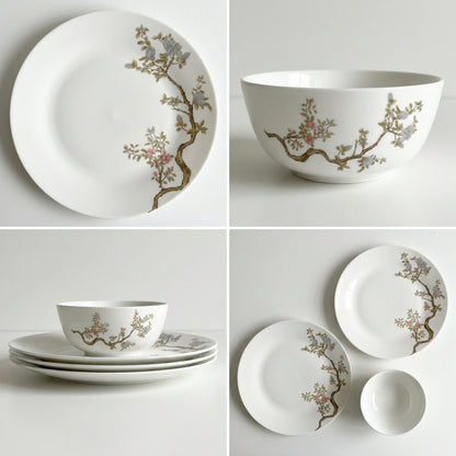 La Opala Zen Gardeni Pearl 12 Piece Dinner Set White