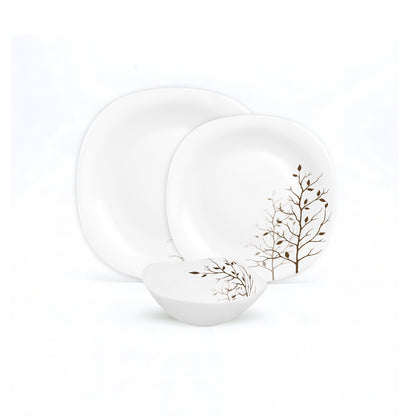 La Opala Quadra 12 Piece Dinner Set Autumnal