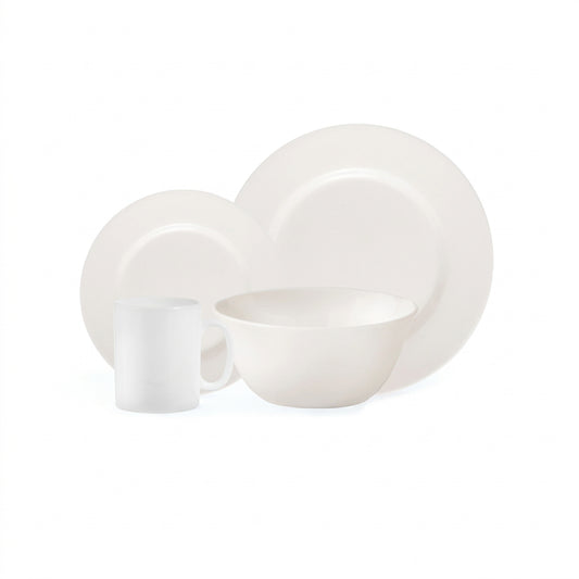 La Opala Sovrana 16 Piece Dinner Set White