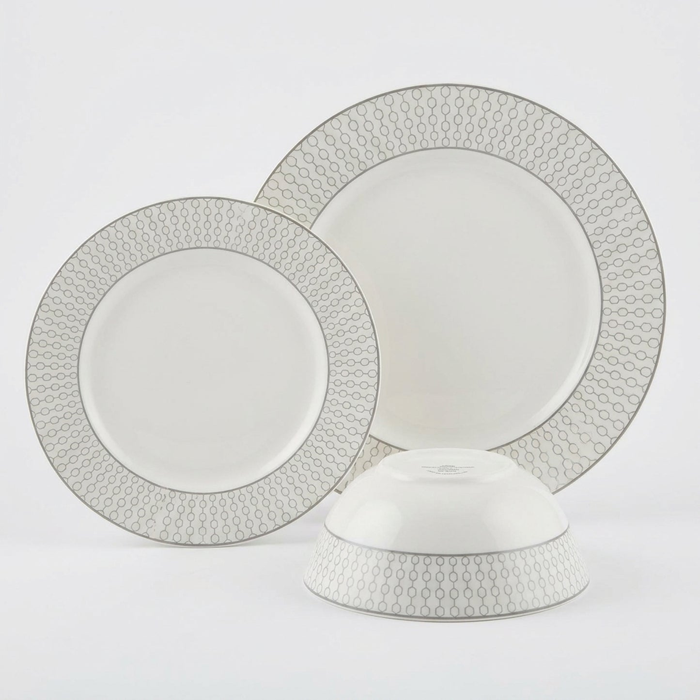 La Opala Velvet 12 Piece Dinner Set Pearl White