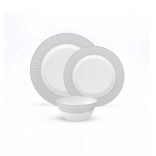 La Opala Velvet 12 Piece Dinner Set Tudor Grey